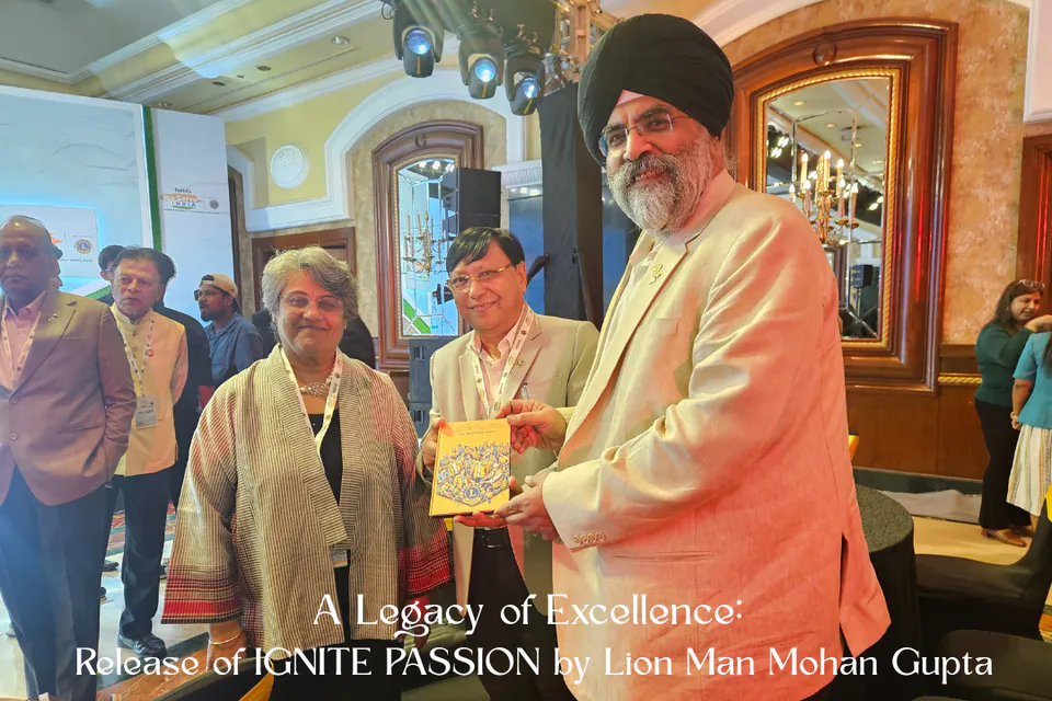 A Legacy of Excellence: Release of IGNITE PASSION by Lion Man Mohan Gupta. Guests presenting the book at its release.